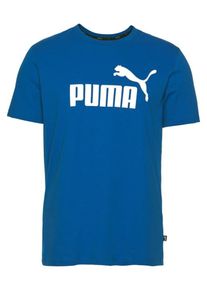 Puma, Herren T-Shirt 'ESSENTIAL', Blau / Weiß