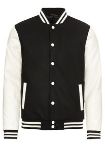 Urban Classics, Herren Jacke 'Oldschool College Jacket', Schwarz