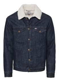 Tommy Jeans, Herren Jeansjacke 'TJM OVRSIZ SHERPA TKR JKT TCLBLR', Blue Denim
