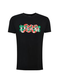 Mister Tee, Herren T-Shirt 'Snake Dreams', Grün / Rot / Schwarz