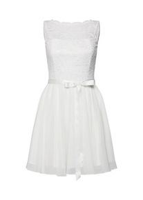Swing, Damen Kleid 'Cocktailkleid mit Spitzenoberteil', Wei&szlig;
