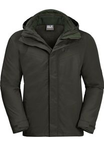 Jack Wolfskin, Herren Outdoorjacke 'Gotland 3In1', Dunkelgrün
