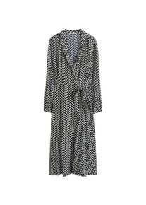 Mango, Damen Kleid 'Vegas', Schwarz / Weiß