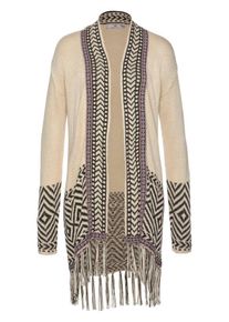 AJC, Damen Strickjacke, Beige / Schwarz