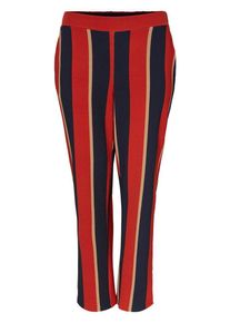 JUNAROSE, Damen Hose, Hellbeige / Navy / Rot