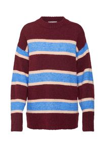 EDITED, Damen Pullover 'Iva', Creme / Blau / Bordeaux