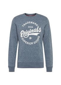 Jack & Jones JACK & JONES, Herren Sweatshirt 'JORSUMMERTIME SWEAT', Dunkelblau / Wei&szlig;