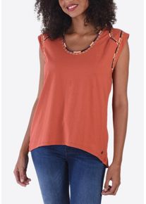 Kaporal5 Kaporal, Damen Shirt 'Motel Rosewo', Navy / Gold / Dunkelorange / Schwarz