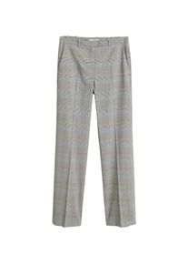 Mango, Damen Hose 'Alfama', Hellblau / Grau / Weiß