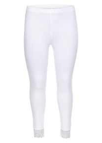 sheego Casual, Damen Leggings, Weiß