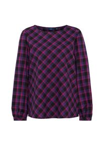 Tom Tailor, Damen Bluse, Neonlila / Pink / Schwarz