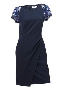 Heine, Damen Spitzenkleid mit Pailletten, Marine