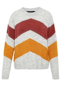 Véro Moda VERO MODA, Damen Strickpullover, Gelbmeliert / Graumeliert / Rotmeliert