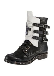 A.S.98, Damen Schn&uuml;rstiefeletten, Schwarz / Wei&szlig;