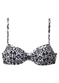 Lascana, Damen B&uuml;gelbikini, Schwarz / Wei&szlig;