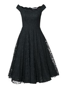 Heine, Damen Cocktailkleid mit Pettycoat, Schwarz