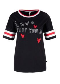 Q/S Designed By, Damen Shirt, Rot / Schwarz / Weiß