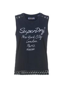 Superdry, Damen Tanktop 'Jessica', Navy / Wei&szlig;