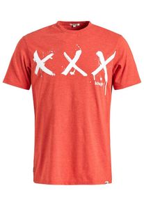 Khujo, Herren T-Shirt 'Uslo Tripplex', Dunkelorange