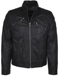 Bruno Banani, Herren Lederjacke 'Joker', Schwarz