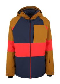 Quiksilver, Herren Funktionsjacke 'SYCAMORE', Blau / Braun / Neonrot