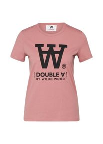 Wood Wood, Damen T-Shirt 'UMA', Rosa / Schwarz