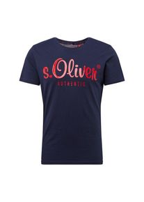 s.Oliver RED LABEL, Herren T-Shirt, Nachtblau / Rostbraun