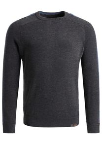 Khujo, Herren Pullover 'SLIM', Taubenblau / Grau / Dunkelgrau / Rot