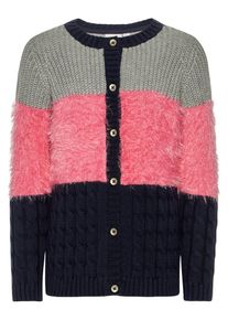 name it, M&auml;dchen Flauschiger Strick-Cardigan, Graumeliert