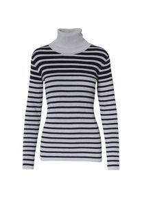 Blue, Damen Pullover, Grau / Schwarz
