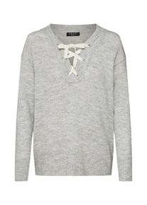 Sublevel, Damen Pullover, Grau / Naturweiß