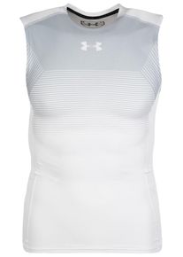 Under Armour, Herren Trainingstank 'HeatGear Threadborne Vanish', Hellgrau / Wei&szlig;
