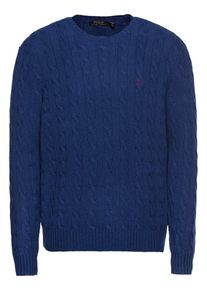 Polo Ralph Lauren, Herren Pullover 'LS CABLE CN-LONG SLEEVE-SWEATER', Blau
