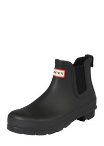 Hunter, Damen Gummistiefel mit Stretch-Eins&auml;tzen, Schwarz