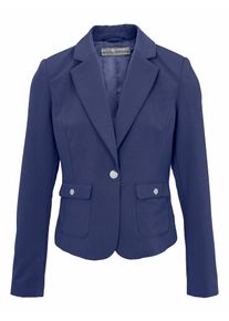 Heine, Damen Bodyform-Kurzblazer, Marine / Silber