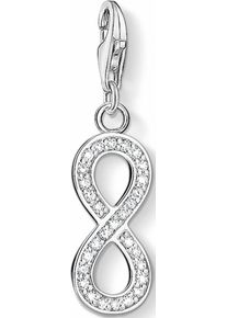 Thomas Sabo, Damen Charm-Einhänger 'Infinity/Unendlichkeit, Eternity, 1132-051-14', Silber / Weiß