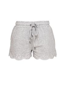 s.Oliver RED LABEL, Damen Shorts, Graumeliert / Wei&szlig;