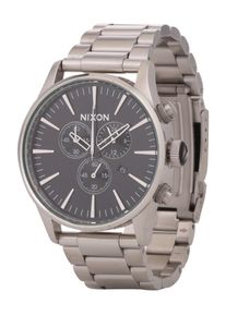 Nixon, Herren Armbanduhr mit Totalisatoren 'Sentry Chrono' (Geh&auml;use 40 mm), Schwarz / Silber