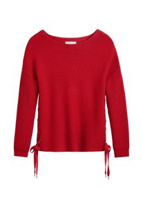Sandwich, Damen Lange Boucl&eacute;-Strickjacke, Rot