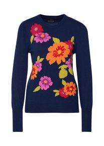 SET, Damen Pullover, Navy / Orange / Rot