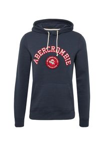 Abercrombie & Fitch Abercrombie & Fitch, Herren Sweatshirt 'ATHLETIC CLUB POPOVER', Navy / Rot