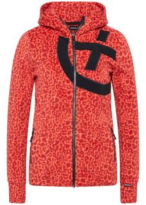 Chiemsee, Damen Fleecejacke 'ORLANDA', Orange / Rot / Schwarz