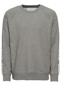 Calvin Klein Jeans, Herren Sweatshirt 'INSTIT SIDE STRIPE CREW NECK', Graumeliert