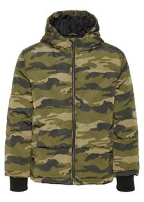 name it, Camoprint Wattierte Jacke, Oliv