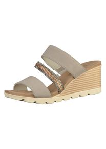 Caprice, Damen Pantoletten, Gold / Greige / Schwarz