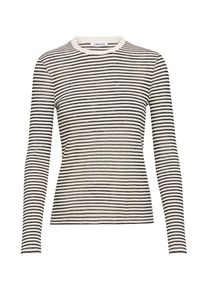 EDITED, Damen Langarmshirt 'Jenna', Creme / Schwarz