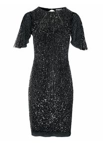 Heine, Damen Cocktailkleid mit R&uuml;ckenausschnitt, Schwarz