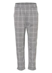 Pieces, Damen Hose, Grau / Schwarz / Weiß
