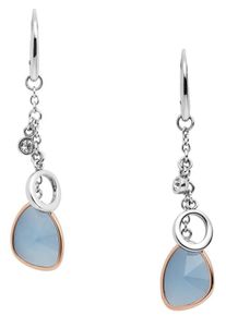 Fossil, Damen Ohrhänger 'Vintage Iconic', Hellblau / Rosegold / Silber