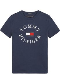 Tommy Hilfiger, Shirt 'Essential Graphic', Dunkelblau / Rot / Wei&szlig;
